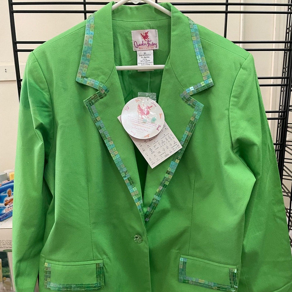Quacker Factory Jacket Summer lime light weight XL